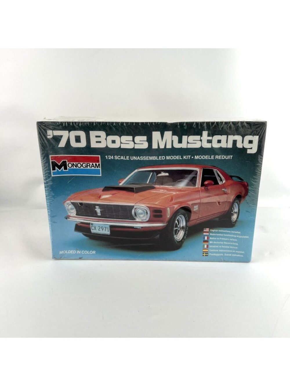 Vintage 1981 Monogram 1970 Ford '70 Boss Mustang 1/24 Model Kit 2282 Sealed Box